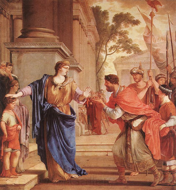 LA HIRE, Laurent de Cornelia Refusses the Crown of the Ptolomai sg Spain oil painting art